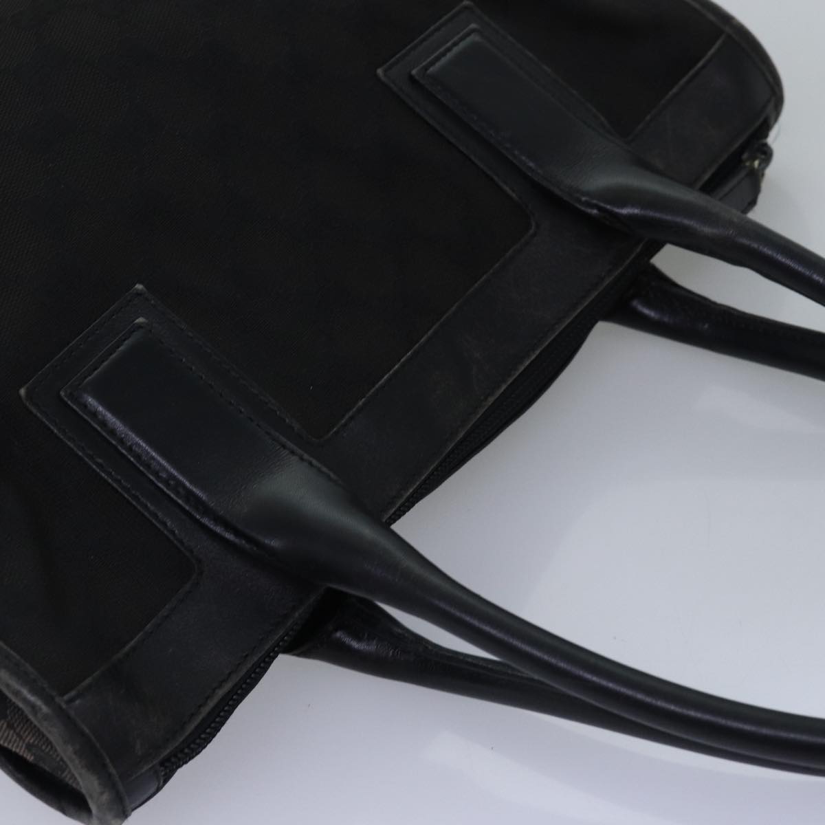 GUCCI GG Canvas Hand Bag Black 000 0855 Auth 77090