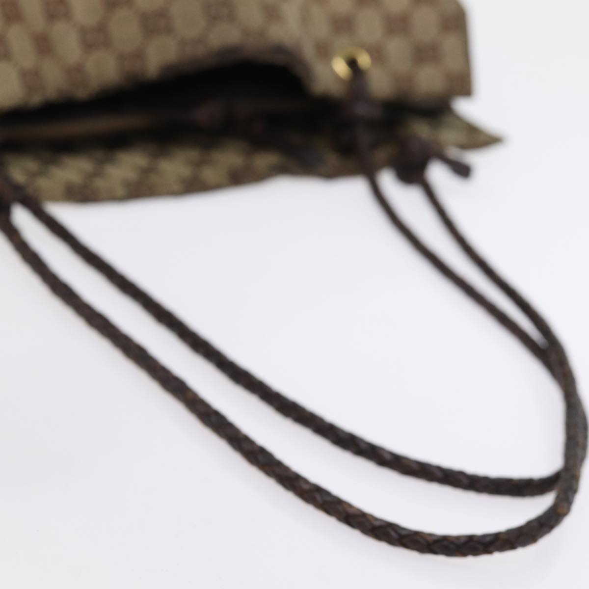 GUCCI GG Canvas Shoulder Bag Beige 109140 Auth 77091