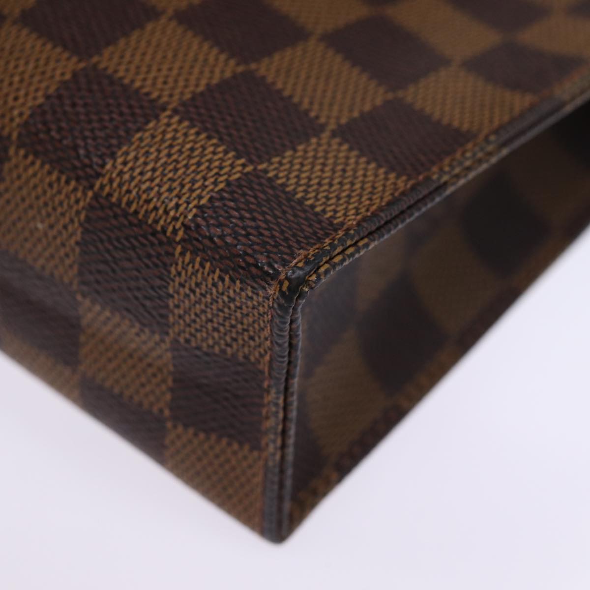 LOUIS VUITTON Damier Ebene Poche Toilette 19 Pouch N47544 LV Auth 77111