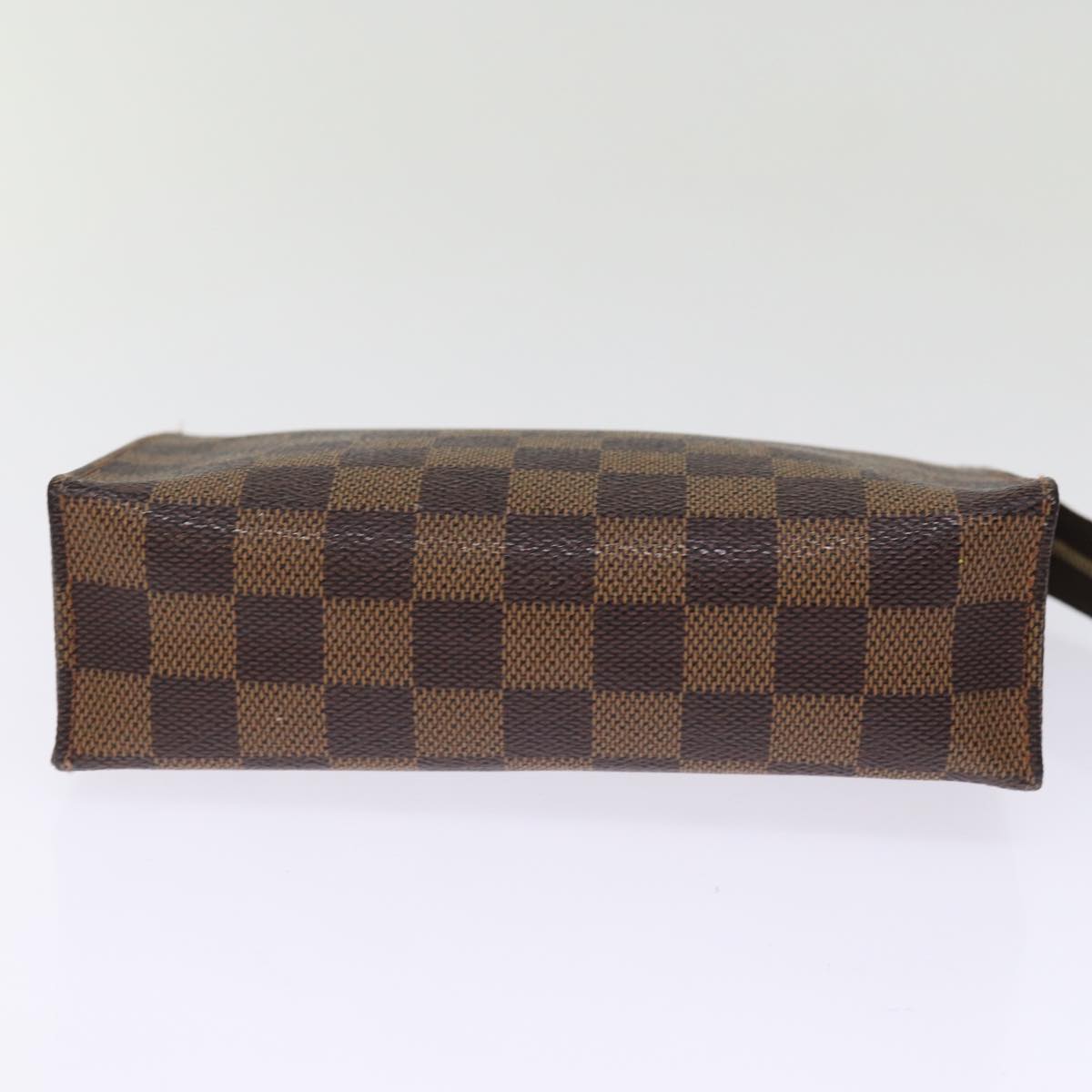 LOUIS VUITTON Damier Ebene Poche Toilette 19 Pouch N47544 LV Auth 77111