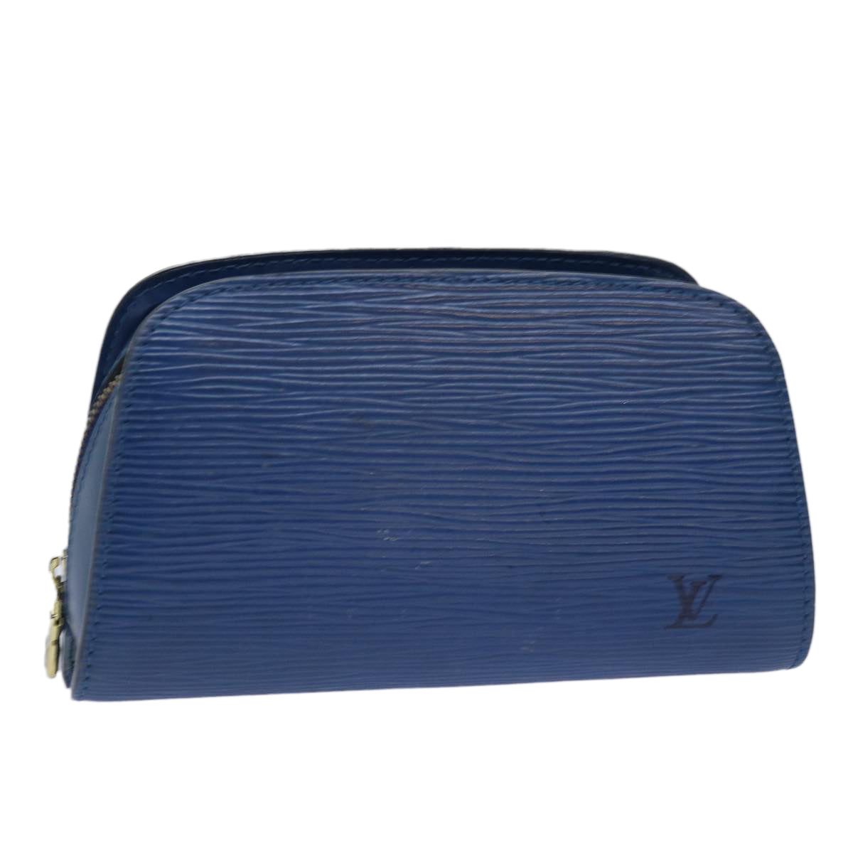 LOUIS VUITTON Epi Dauphine PM Pouch Blue M48445 LV Auth 77112