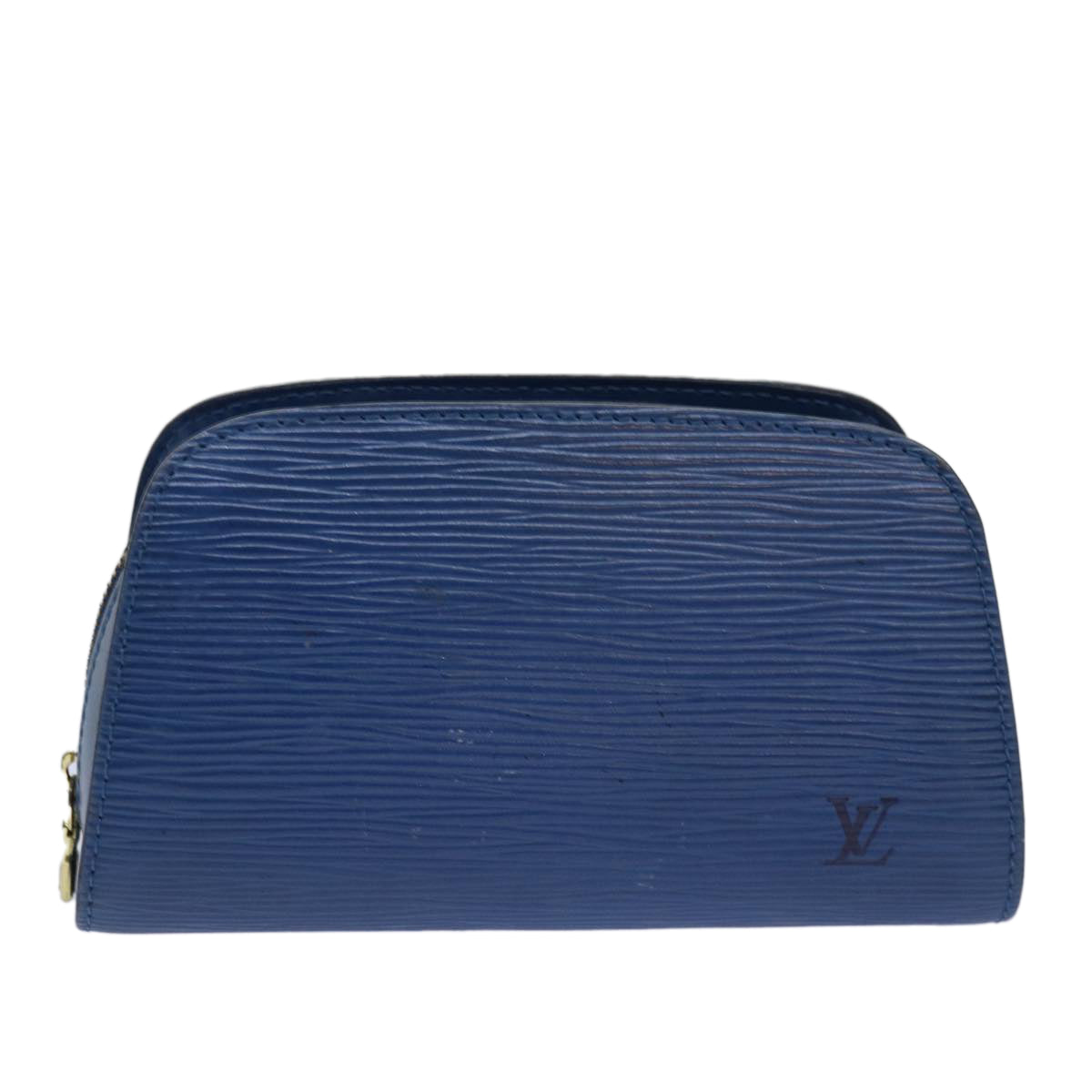 LOUIS VUITTON Epi Dauphine PM Pouch Blue M48445 LV Auth 77112