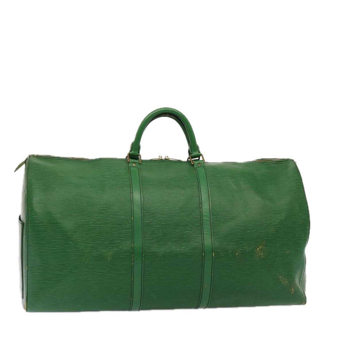 LOUIS VUITTON Epi Keepall 60 Boston Bag Green M42944 LV Auth 77124