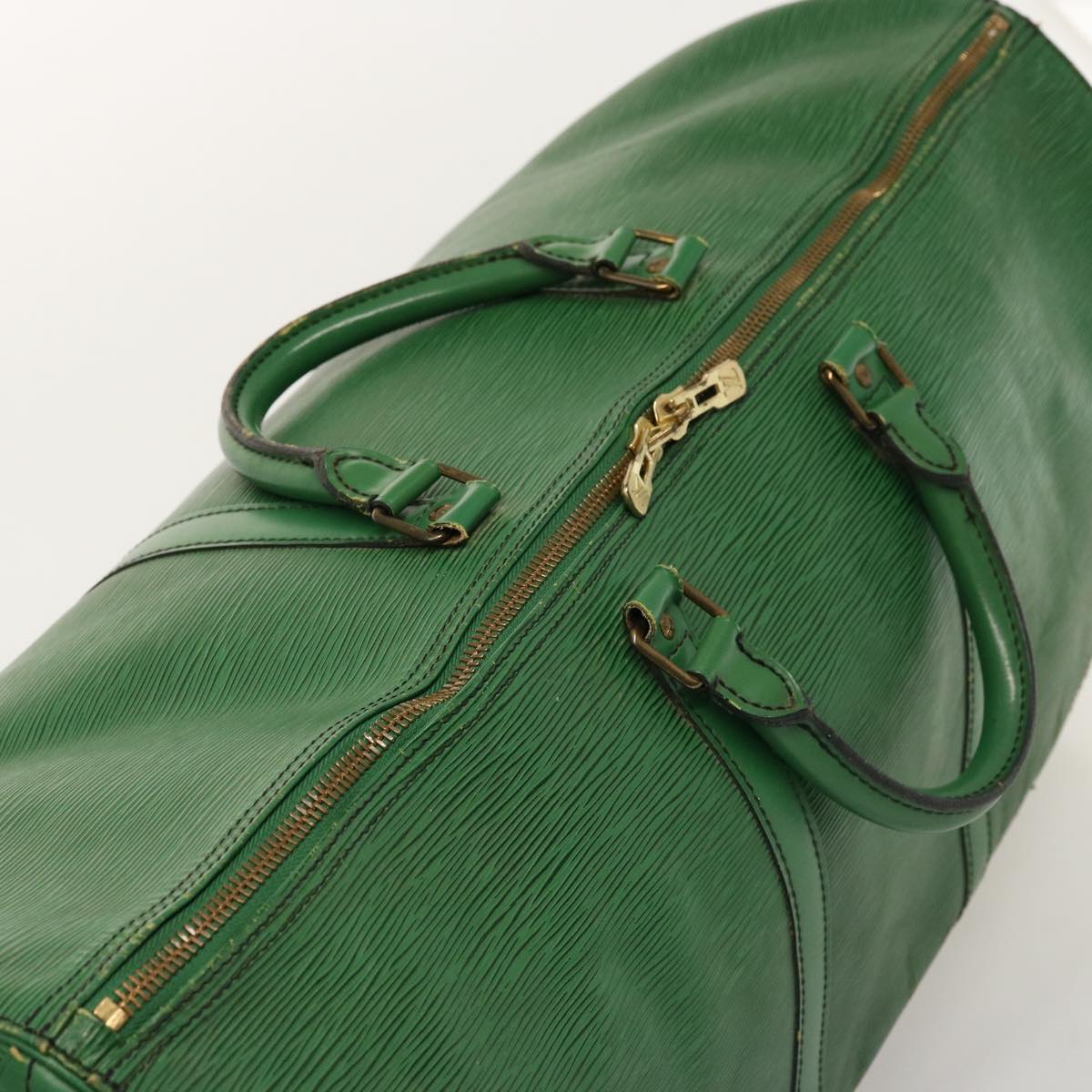 LOUIS VUITTON Epi Keepall 60 Boston Bag Green M42944 LV Auth 77124