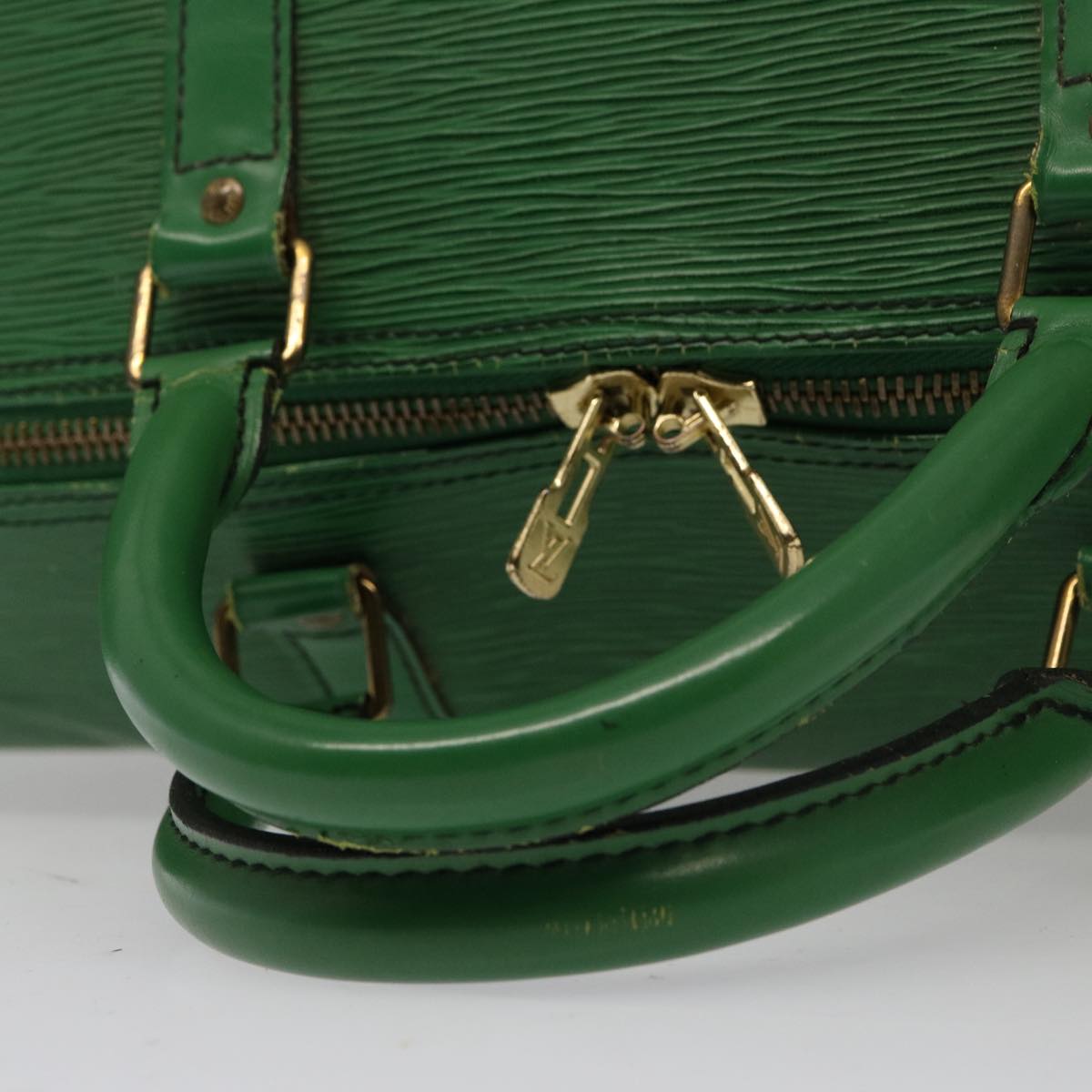 LOUIS VUITTON Epi Keepall 60 Boston Bag Green M42944 LV Auth 77124