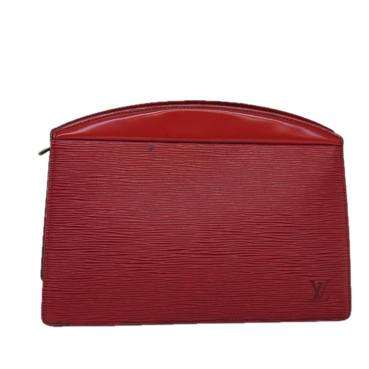 LOUIS VUITTON Epi Trousse Crete Clutch Bag Red M48407 LV Auth 77137