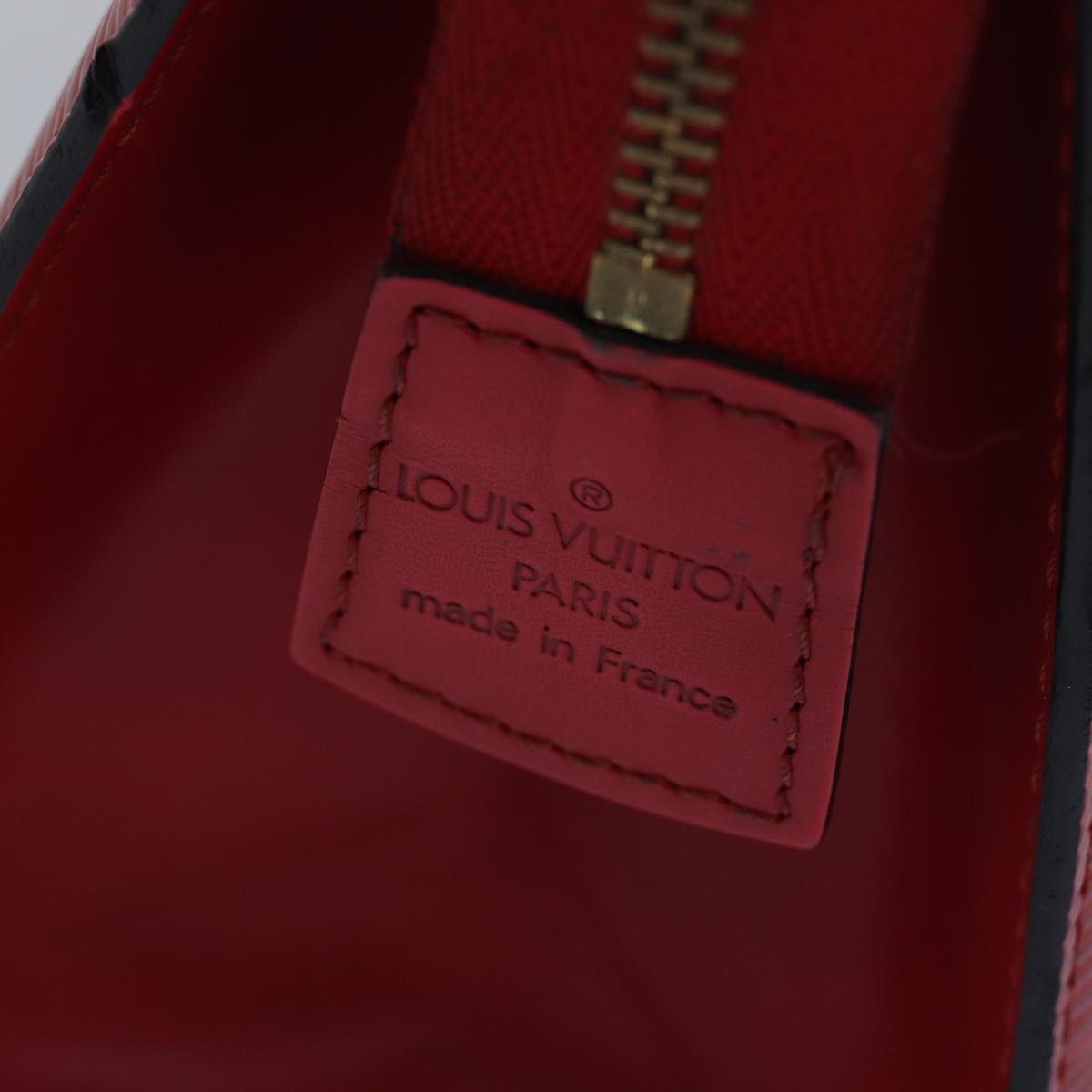 LOUIS VUITTON Epi Trousse Crete Clutch Bag Red M48407 LV Auth 77137