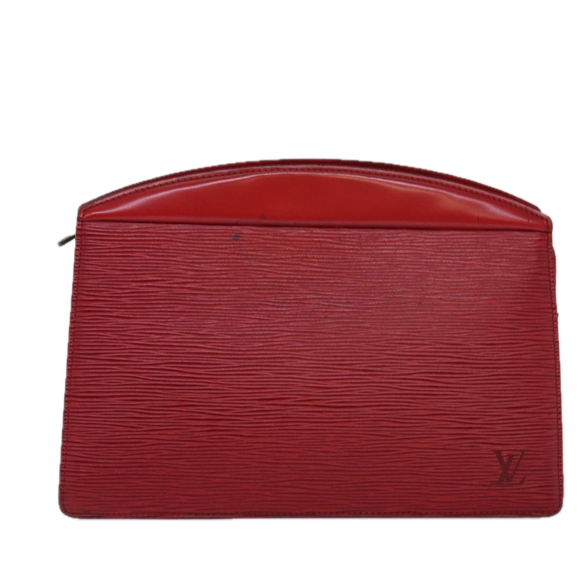 LOUIS VUITTON Epi Trousse Crete Clutch Bag Red M48407 LV Auth 77137