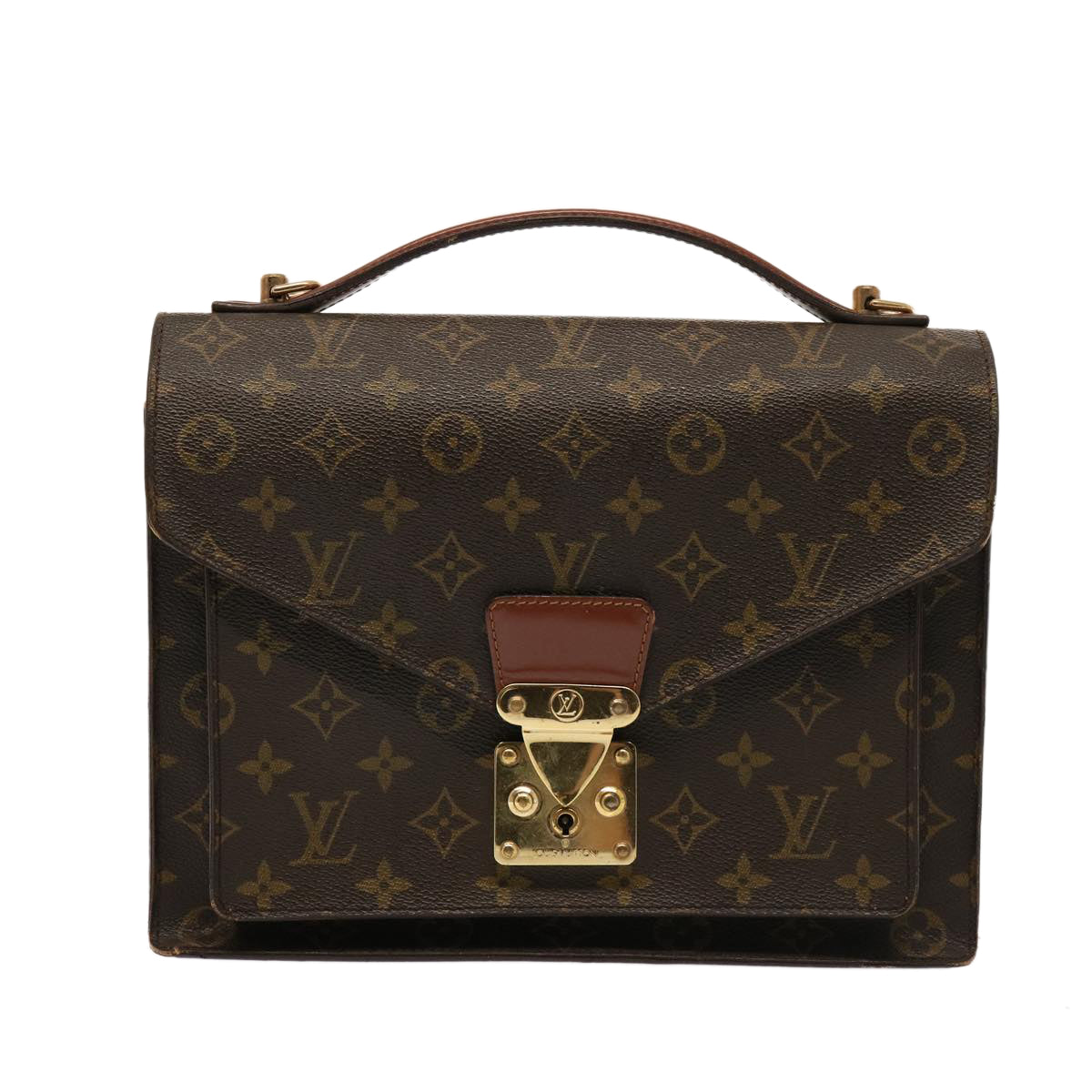 LOUIS VUITTON Monogram Monceau 28 Hand Bag 2way M51185 LV Auth 77138