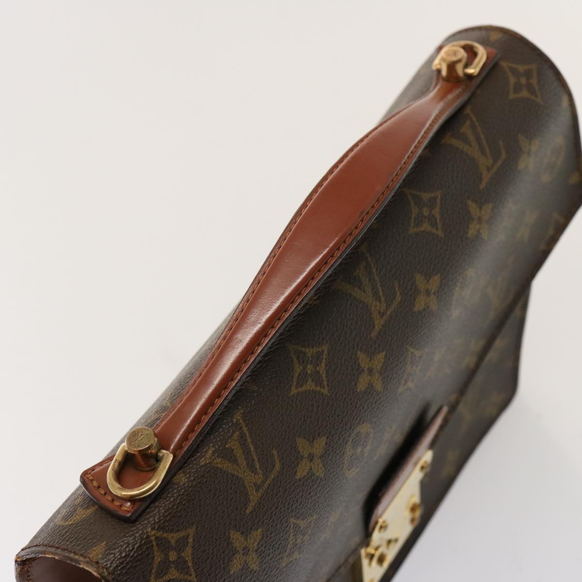 LOUIS VUITTON Monogram Monceau 28 Hand Bag 2way M51185 LV Auth 77138