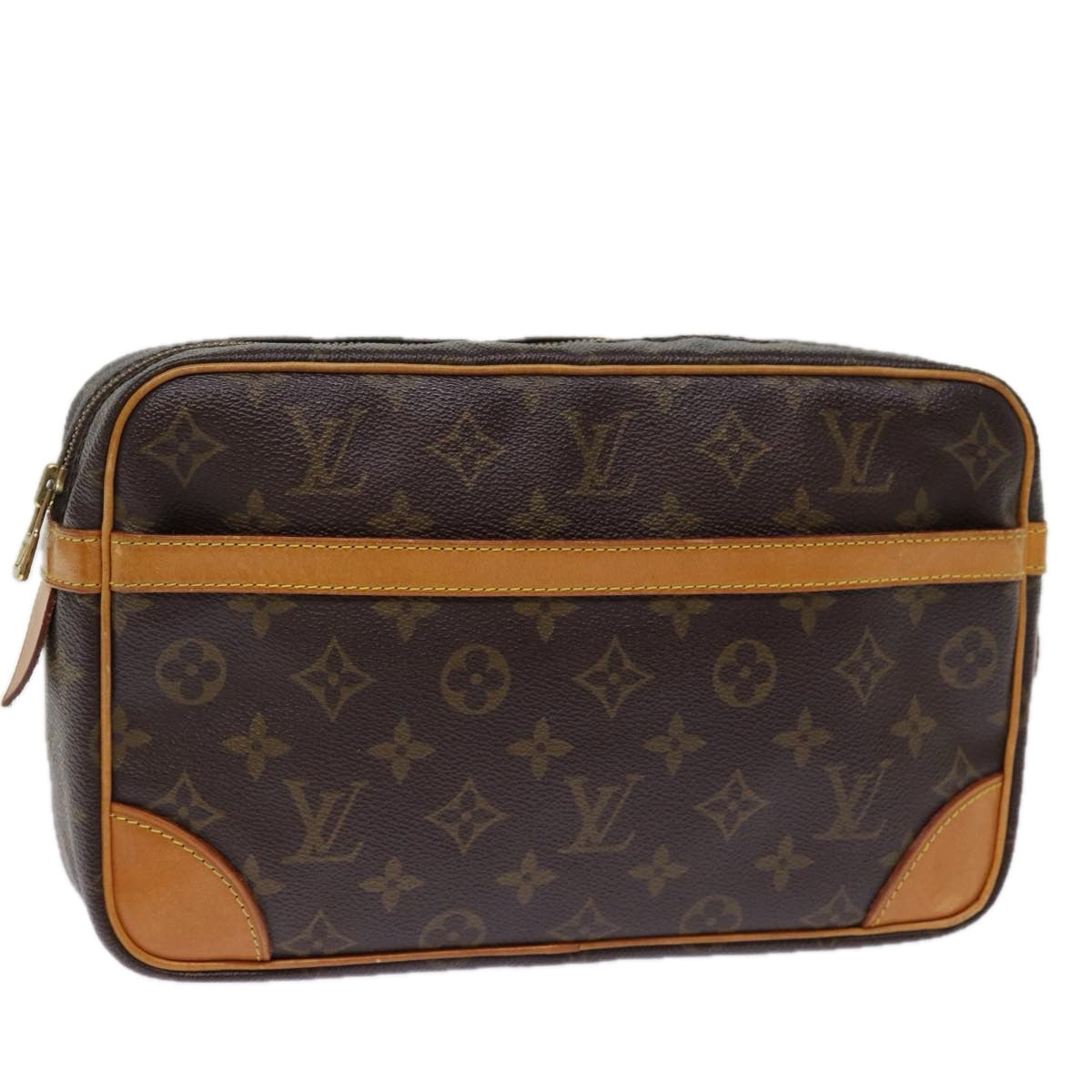 LOUIS VUITTON Monogram Compiegne 28 Clutch Bag M51845 LV Auth 77142