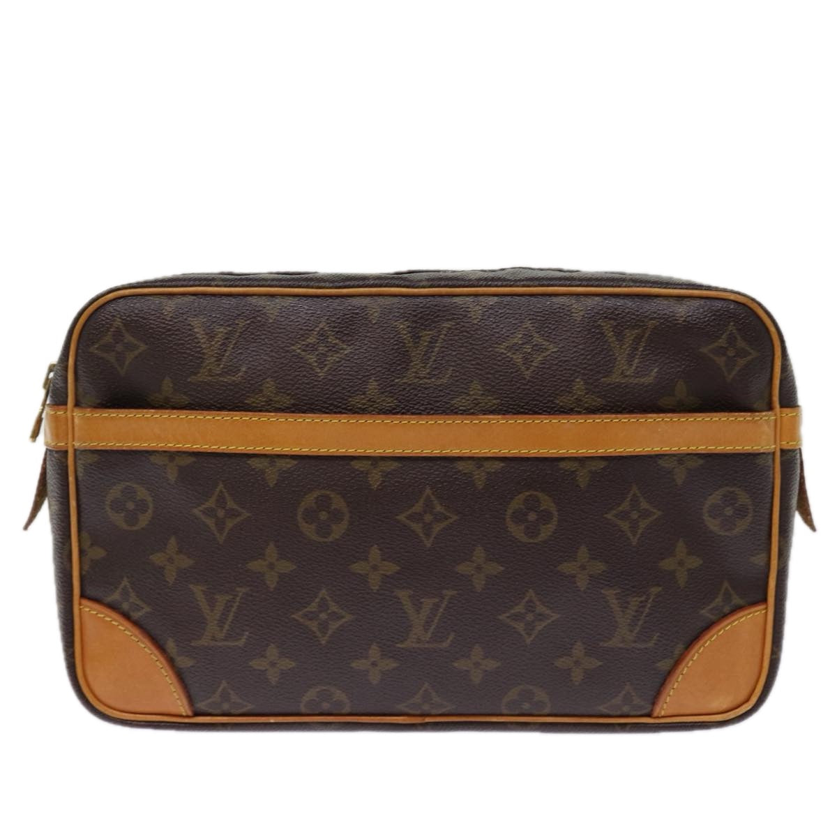 LOUIS VUITTON Monogram Compiegne 28 Clutch Bag M51845 LV Auth 77142