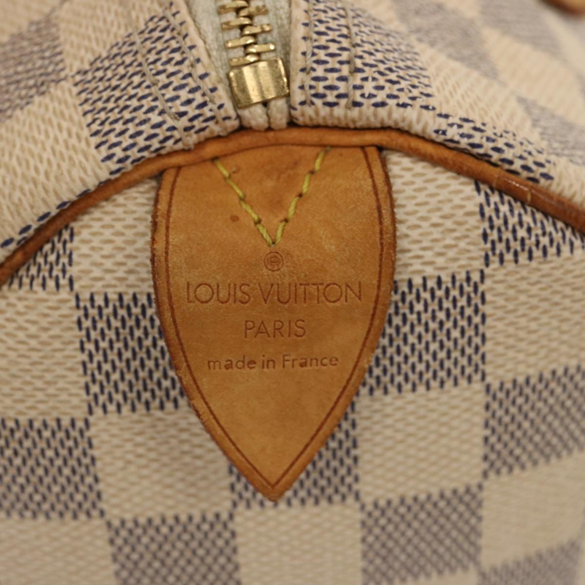 LOUIS VUITTON Damier Azur Speedy 25 Hand Bag N41534 LV Auth 77168