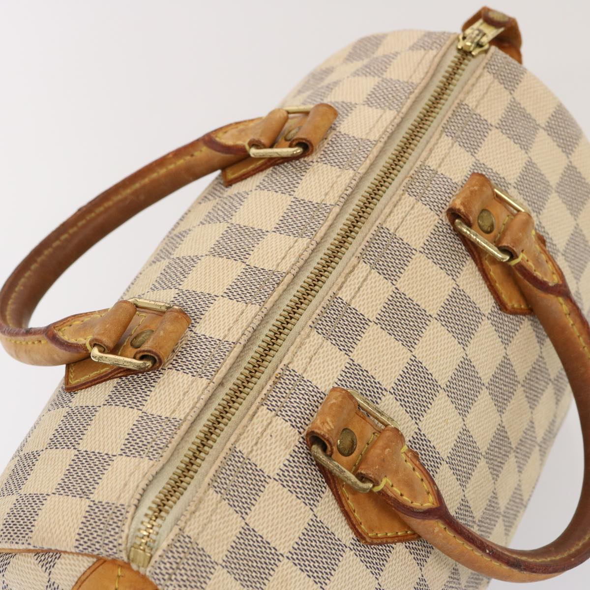 LOUIS VUITTON Damier Azur Speedy 25 Hand Bag N41534 LV Auth 77168