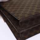 CELINE Macadam Canvas Shoulder Bag PVC Leather Brown Auth 77199-15