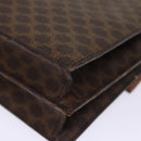 CELINE Macadam Canvas Shoulder Bag PVC Leather Brown Auth 77199-16