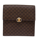 CELINE Macadam Canvas Shoulder Bag PVC Leather Brown Auth 77199-13