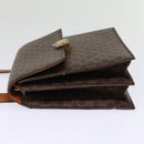 CELINE Macadam Canvas Shoulder Bag PVC Leather Brown Auth 77199-4