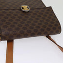 CELINE Macadam Canvas Shoulder Bag PVC Leather Brown Auth 77199-6
