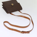 CELINE Macadam Canvas Shoulder Bag PVC Leather Brown Auth 77199-7