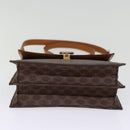 CELINE Macadam Canvas Shoulder Bag PVC Leather Brown Auth 77199-5