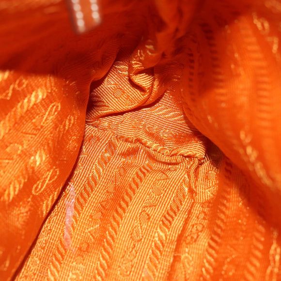 PRADA Shoulder Bag Nylon Orange Auth 77204