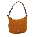 PRADA Shoulder Bag Nylon Orange Auth 77204-1