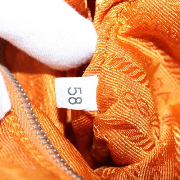 PRADA Shoulder Bag Nylon Orange Auth 77204