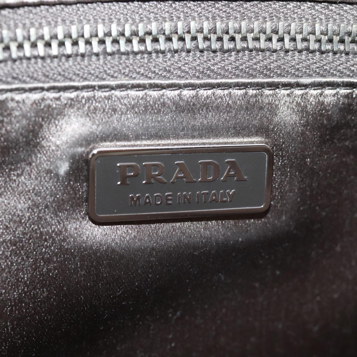 PRADA Hand Bag Enamel Orange Auth 77205