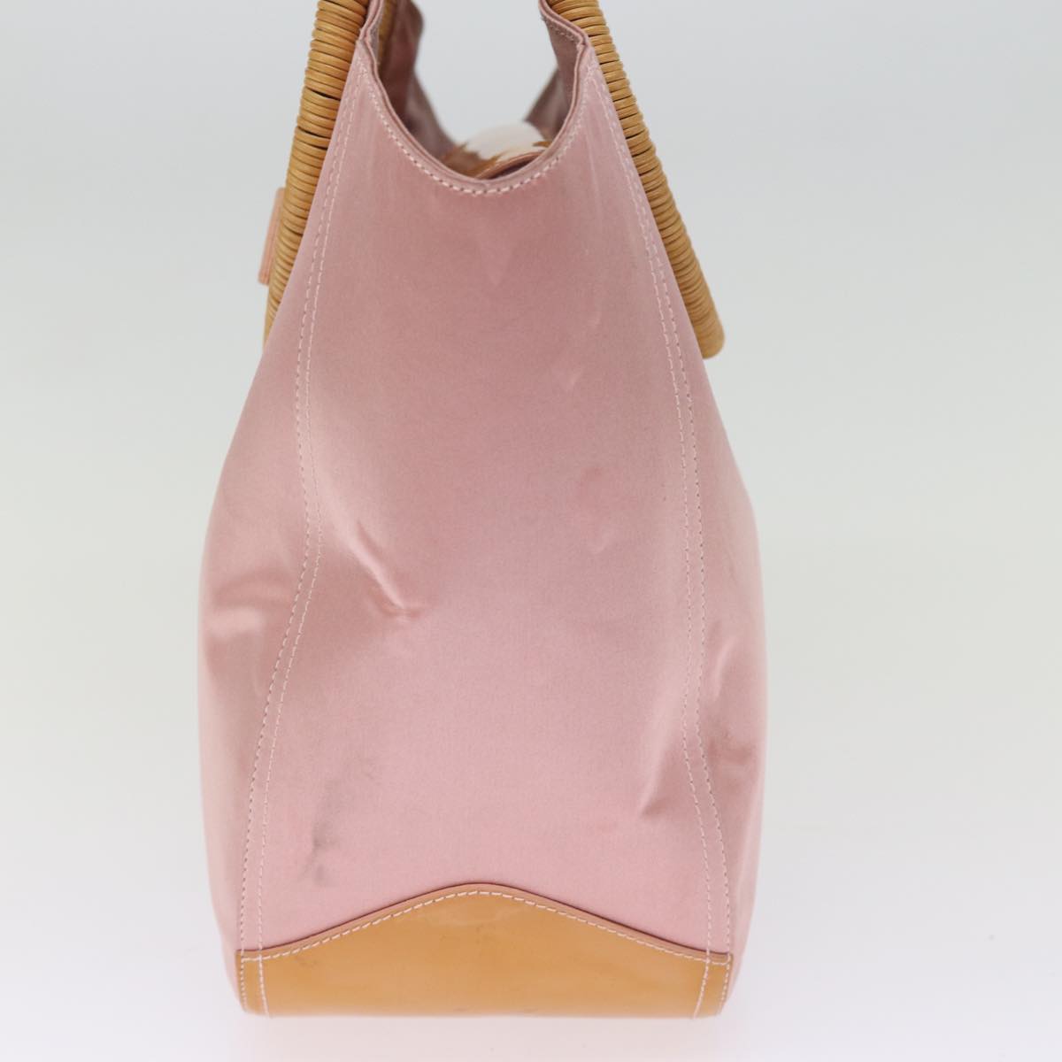 Salvatore Ferragamo Hand Bag Satin Pink Auth 77217