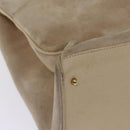 GUCCI Bamboo Tote Bag Suede 2way Beige 002 2855 0322 0 Auth 77226-14