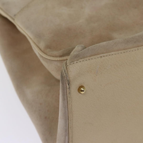 GUCCI Bambus Wildleder Tote Bag 2way Beige 002 2855 0322 0 Auth 77226