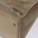 GUCCI Bamboo Tote Bag Suede 2way Beige 002 2855 0322 0 Auth 77226-15