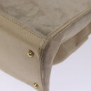GUCCI Bamboo Tote Bag Suede 2way Beige 002 2855 0322 0 Auth 77226-9