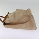 GUCCI Bamboo Tote Bag Suede 2way Beige 002 2855 0322 0 Auth 77226-3