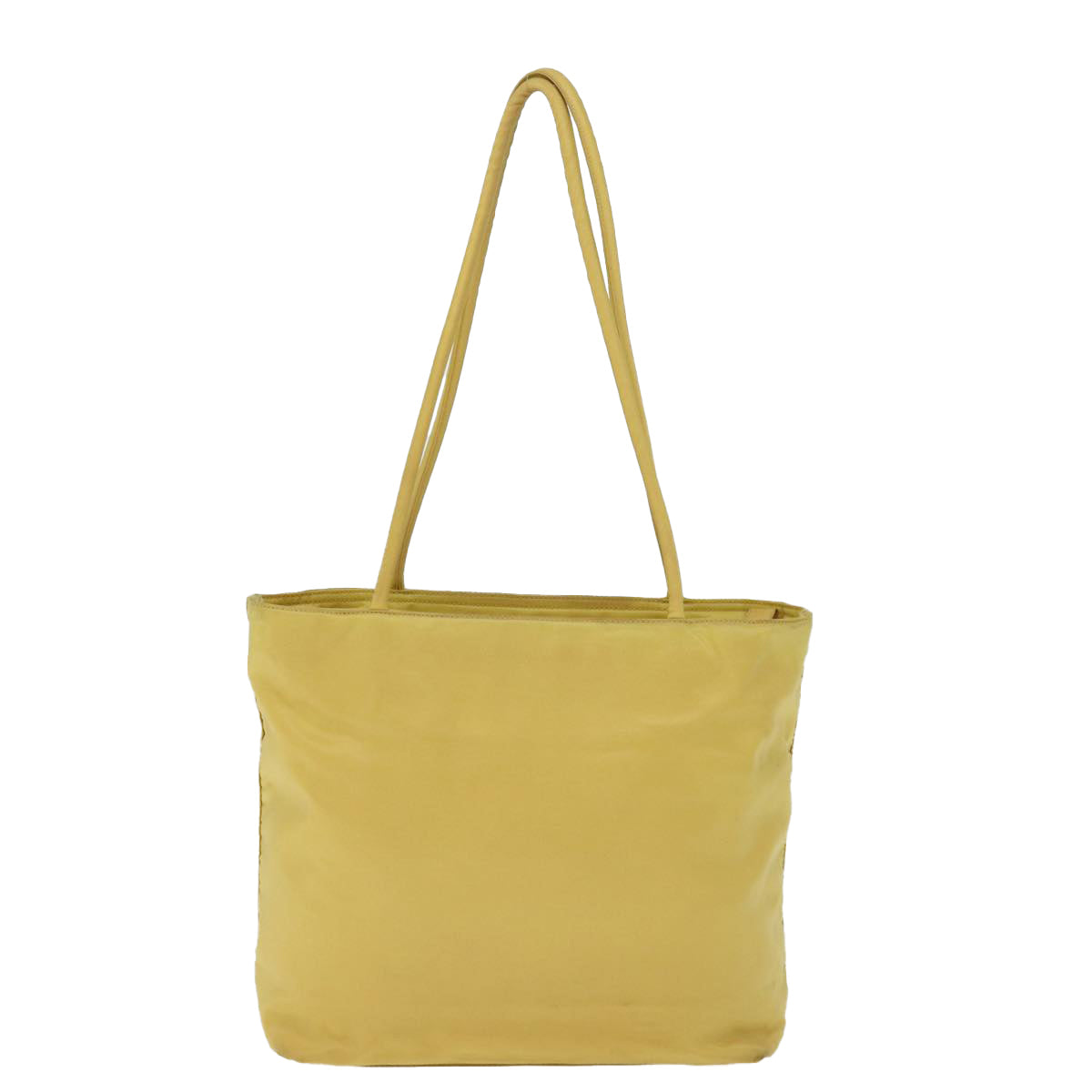 PRADA Shoulder Bag Nylon Yellow Auth 77230