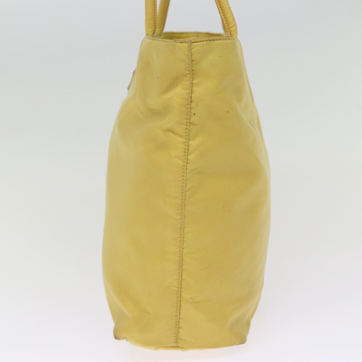 PRADA Shoulder Bag Nylon Yellow Auth 77230