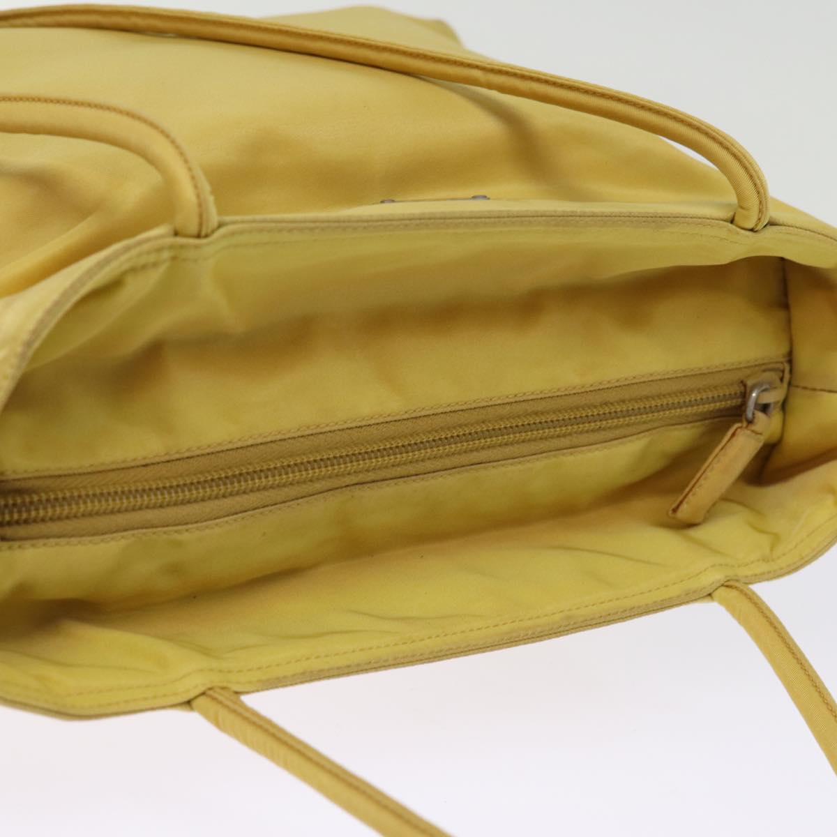 PRADA Shoulder Bag Nylon Yellow Auth 77230