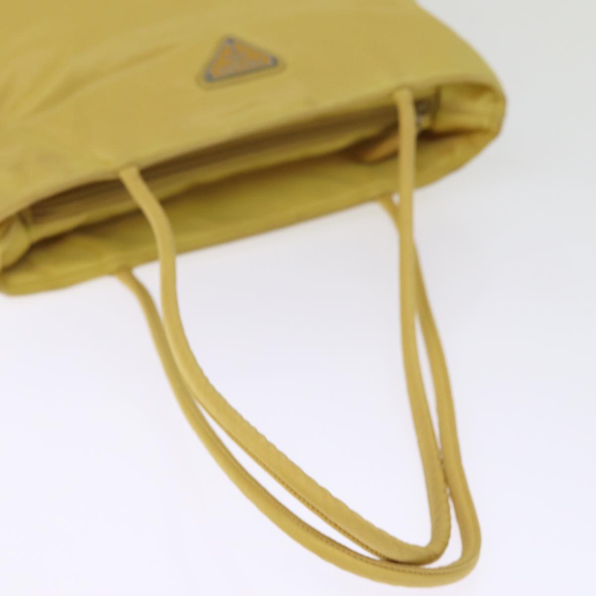 PRADA Shoulder Bag Nylon Yellow Auth 77230