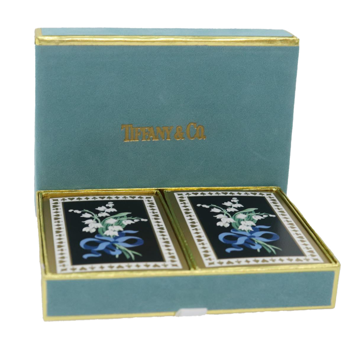 TIFFANY&Co. Playing Cards Turquoise Blue Auth 77234