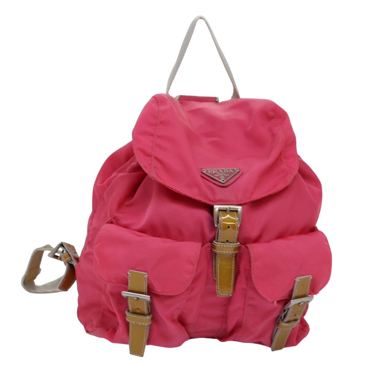 PRADA Backpack Nylon Pink Auth 77236