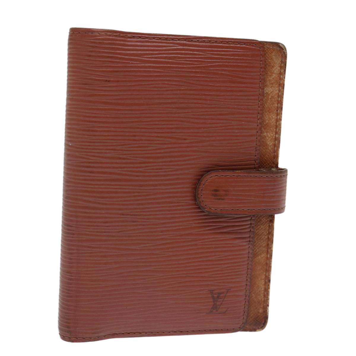 LOUIS VUITTON Epi Agenda PM Day Planner Cover Brown R20053 LV Auth 77237