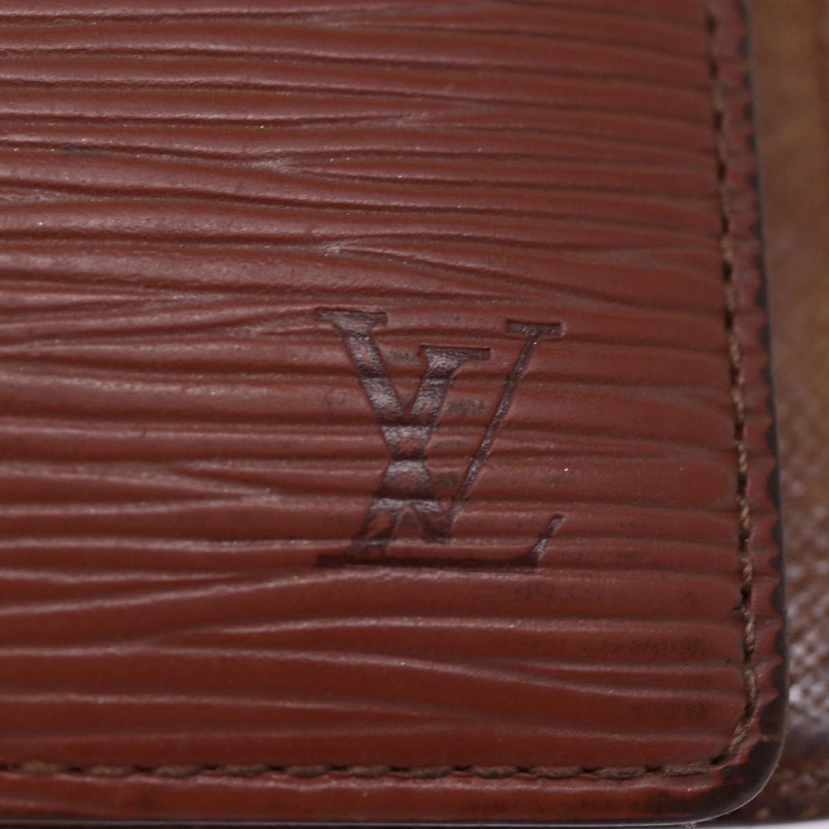 LOUIS VUITTON Epi Agenda PM Day Planner Cover Brown R20053 LV Auth 77237