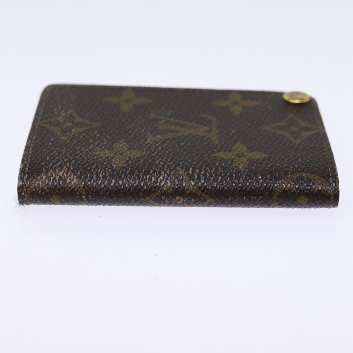 LOUIS VUITTON Monogram Porte Cartes Credit Pression Case M60937 LV Auth 77238