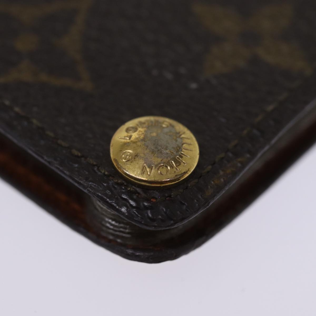 LOUIS VUITTON Monogram Porte Cartes Credit Pression Case M60937 LV Auth 77238