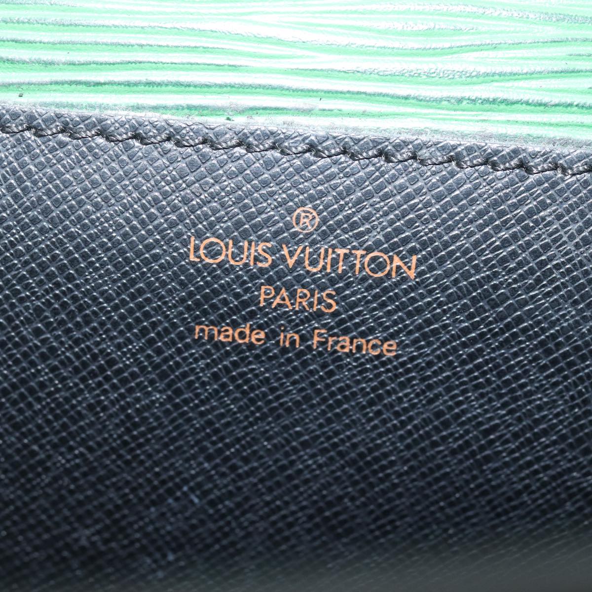 LOUIS VUITTON Epi Porte Documents Bandouliere Briefcase Green M54464 Auth 77249