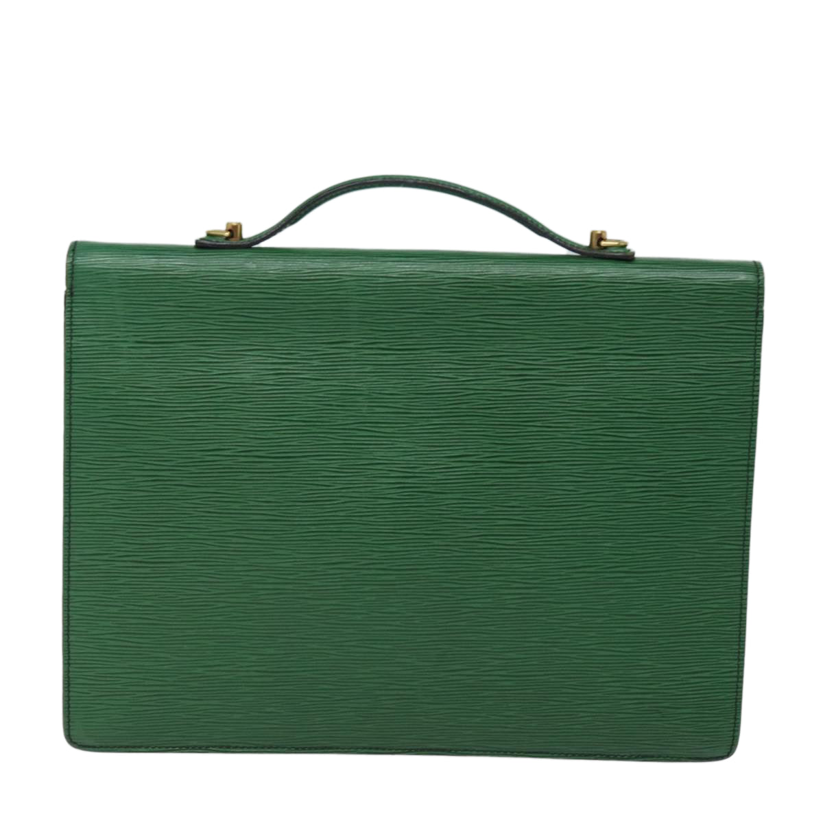 LOUIS VUITTON Epi Porte Documents Bandouliere Briefcase Green M54464 Auth 77249 - 0