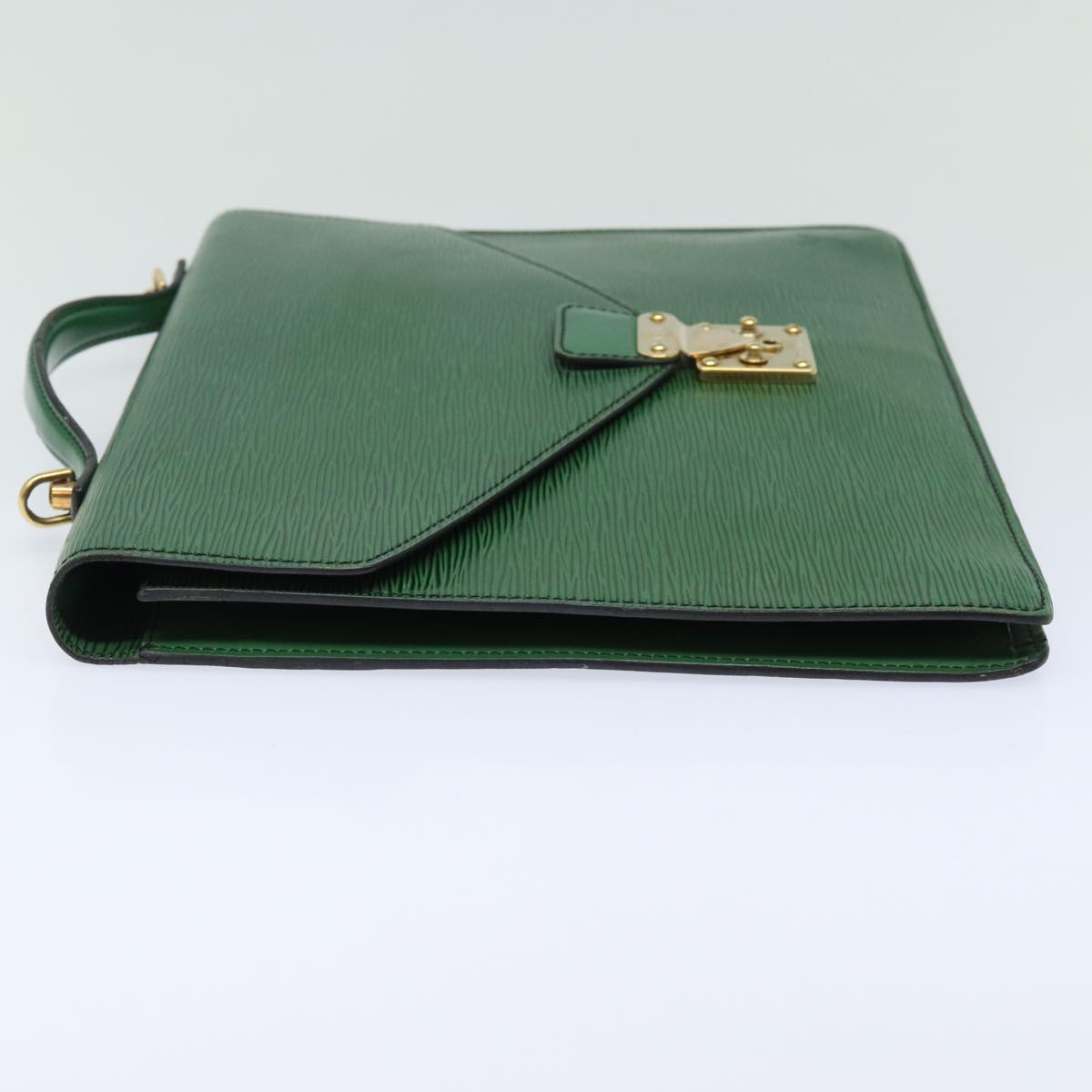 LOUIS VUITTON Epi Porte Documents Bandouliere Briefcase Green M54464 Auth 77249