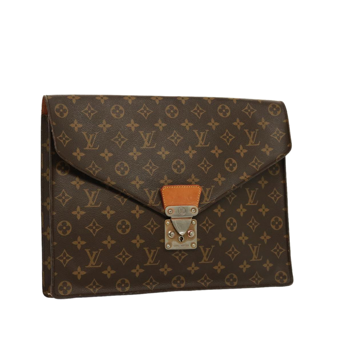 LOUIS VUITTON Monogram Porte Documents Senatur Briefcase M53335 LV Auth 77250