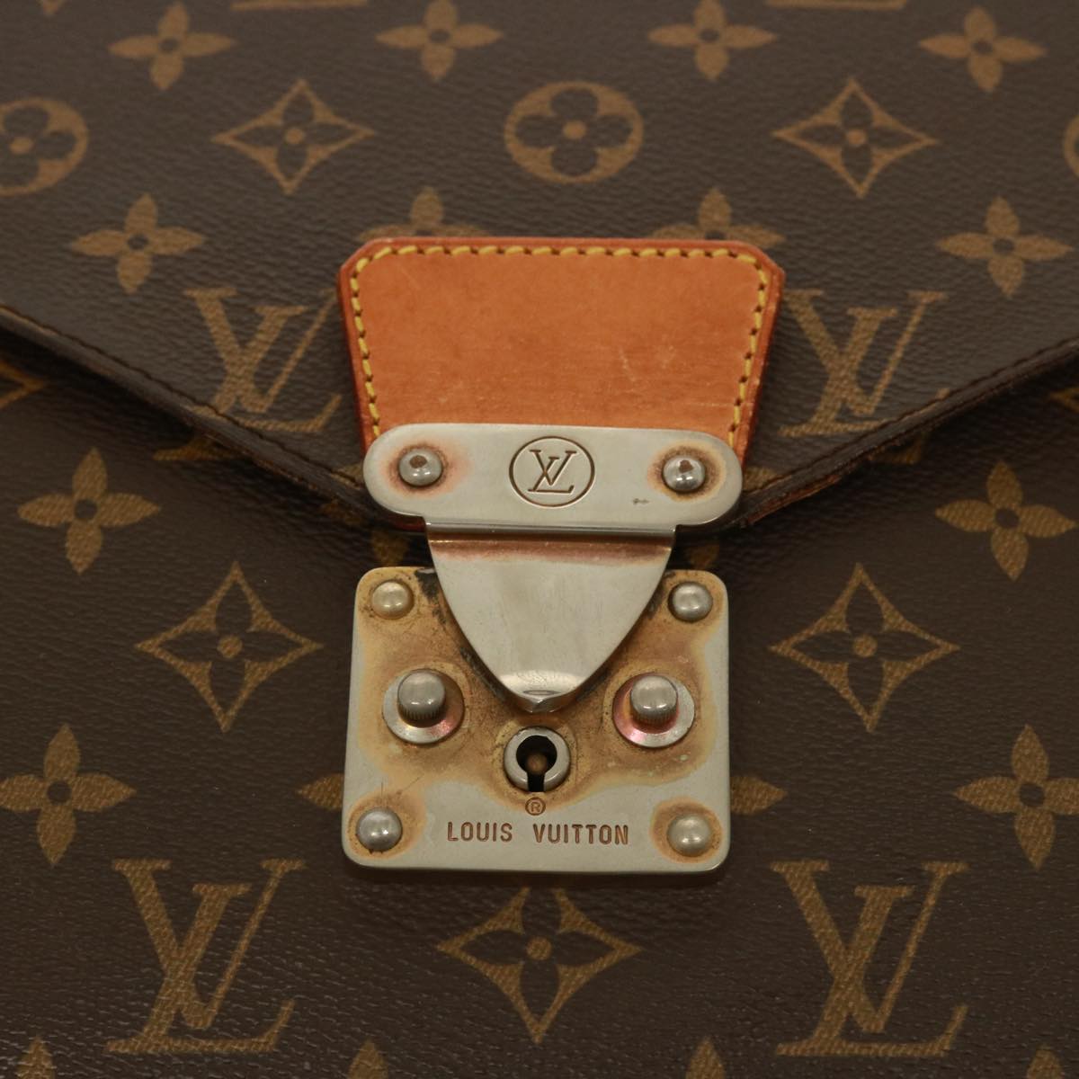 LOUIS VUITTON Monogram Porte Documents Senatur Briefcase M53335 LV Auth 77250